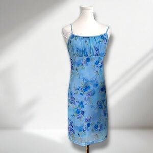 Vintage Blue Floral Slip Dress | Fairycore Coquette Romantic Cottagecore 2